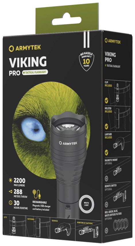 ArmyTek Viking Pro White LED Kézilámpa Akkuról üzemeltetett 2050 lm 136 g 3. kép