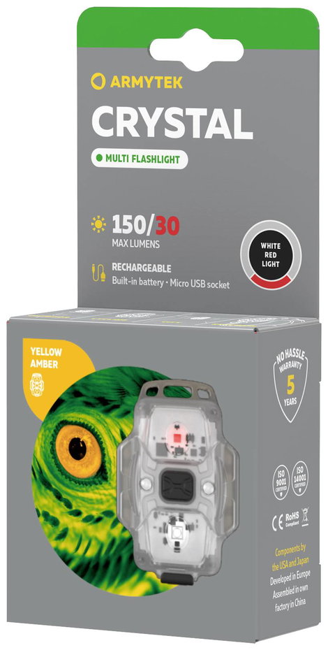 ArmyTek F07001Y Crystal Yellow Hordozható kis lámpa LED Sárga, Átlátszó 4. kép