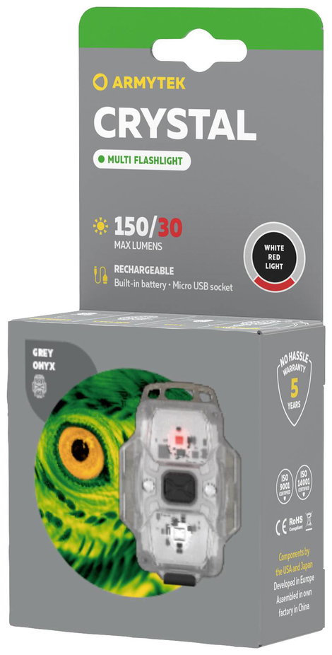 ArmyTek F07001G Crystal Grey Hordozható kis lámpa LED Szürke, Átlátszó 4. kép