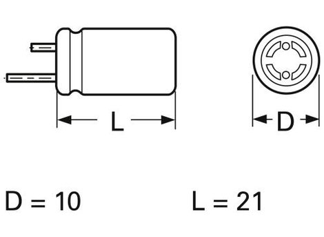 Frolyt E-KSU314 Bipoláris kondenzátor Radiális kivezetéssel 5 mm 100 µF 50 V 20 % (Ø x H) 10 mm x 21 2. kép