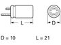 Frolyt E-KSU412 Bipoláris kondenzátor Radiális kivezetéssel 5 mm 470 µF 16 V 20 % (Ø x H) 10 mm x 21 2. bélyegkép