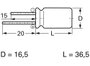 Frolyt E-RY3017 Elektrolit kondenzátor Radiális kivezetéssel 7.5 mm 2200 µF 50 V 20 % (Ø x H) 16.5 m 2. bélyegkép