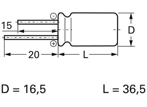 Frolyt E-RY3017 Elektrolit kondenzátor Radiális kivezetéssel 7.5 mm 2200 µF 50 V 20 % (Ø x H) 16.5 m 2. kép