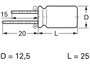 Frolyt E-RY3008 Elektrolit kondenzátor Radiális kivezetéssel 5 mm 1000 µF 35 V 20 % (Ø x H) 12.5 mm 2. bélyegkép