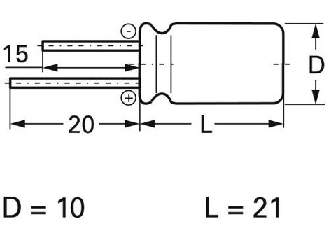 Frolyt E-RY3047 Elektrolit kondenzátor Radiális kivezetéssel 5 mm 220 µF 63 V 20 % (Ø x H) 10 mm x 2 2. kép