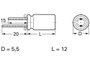 Frolyt E-KS3227 Elektrolit kondenzátor Radiális kivezetéssel 2.5 mm 22 µF 50 V 20 % (Ø x H) 5.5 mm x 2. bélyegkép