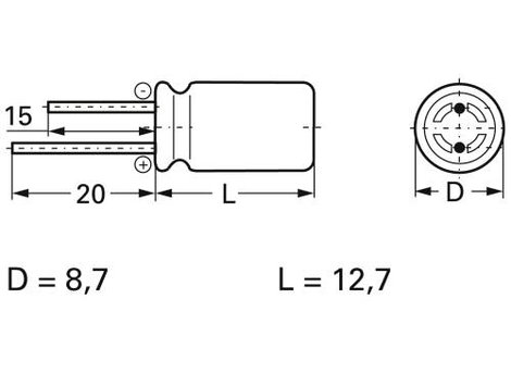 Frolyt E-KS3019 Elektrolit kondenzátor Radiális kivezetéssel 5 mm 220 µF 25 V 20 % (Ø x H) 8.7 mm x  2. kép