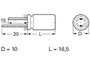 Frolyt E-KS3081 Elektrolit kondenzátor Radiális kivezetéssel 5 mm 470 µF 25 V 20 % (Ø x H) 10 mm x 1 2. bélyegkép