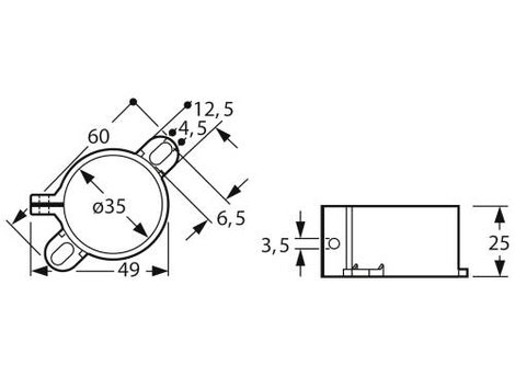 FTCAP NRS 35 #####Elko-Befestigungsschelle Csavaros csatlakozás (Ø x H) 35 mm x 60 mm 1 db 2. kép
