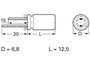 Frolyt E-KS3250 Elektrolit kondenzátor Radiális kivezetéssel 2.5 mm 220 µF 10 V 20 % (Ø x H) 6.8 mm 2. bélyegkép