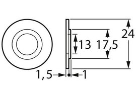 FTCAP I12 1004609 #####Isolierscheibe (Ø) 30 mm 1 db