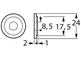 FTCAP I8-18 1004619 #####Isolierscheibe (Ø) 25 mm 1 db