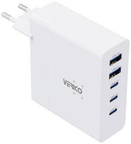 Verico Mojo 140W GaN 5 USB-s töltőkészülék 140 W Aljzat dugó Kimeneti áram (max.) 3250 mA Kimenetek 