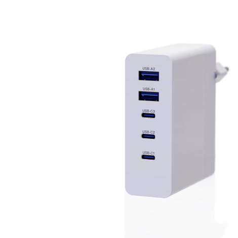 Verico Mojo 140W GaN 5 USB-s töltőkészülék 140 W Aljzat dugó Kimeneti áram (max.) 3250 mA Kimenetek  3. kép
