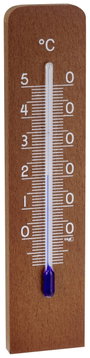 TFA Dostmann Analoges Innenthermometer Hőmérő Mogyorófa 2. bélyegkép