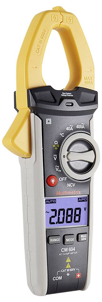 Multimetrix CM 604 Lakatfogó digitális táskával CAT III 600 V Kijelző (digitek): 4000 3. kép