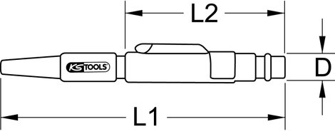 KS Tools 515.1908 Sűrített levegő kifújó stift 5. kép
