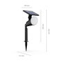 Philips Napelemes kerti fényszóró Jivix 8720169269132 LED 1.40 W Melegfehér Fekete 3. bélyegkép
