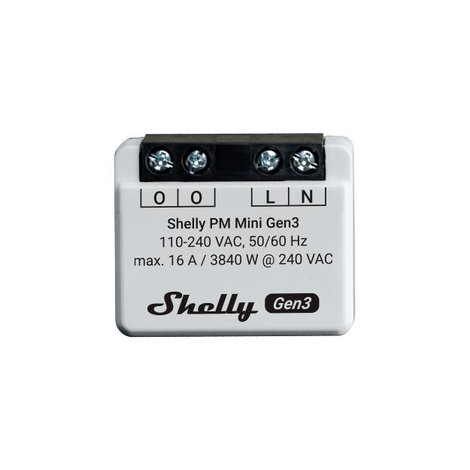 Shelly Plus PM Mini Gen. 3 Vezeték nélküli kapcsoló Wi-Fi, Bluetooth