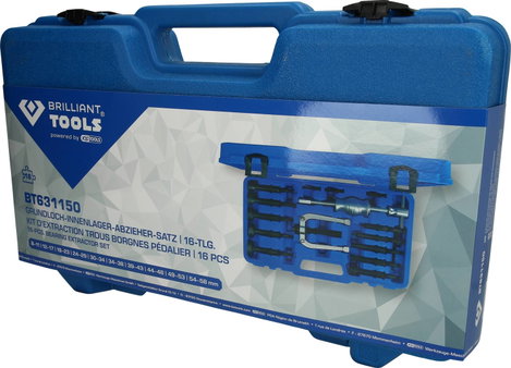 Vaklyuk belső csapágy lehúzó készlet, 16 db Brilliant Tools BT631150 4. kép
