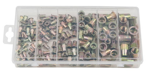 KS Tools 970.0610 Menetes szegecsek választéka, acél, M3x9mm-M10x21mm, 150 db 7. kép