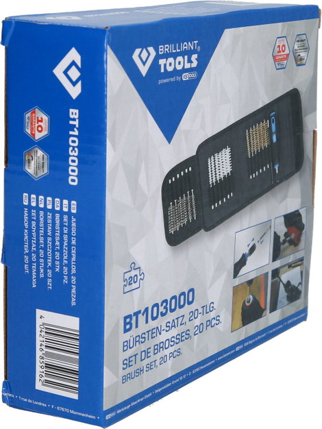 Brilliant Tools BT103000 Tisztítókefe készlet, 20 db 5. kép