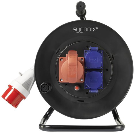 Sygonix SY-5806894 Kábeldob 25 m Fekete CEE dugó, 16 A, 5 pólusú 2. kép