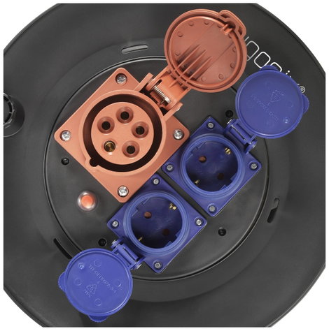 Sygonix SY-5806894 Kábeldob 25 m Fekete CEE dugó, 16 A, 5 pólusú 5. kép