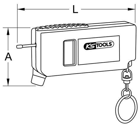 KS Tools 100.4060 Digitális guminyomás és abroncs mintázatmélység mérő 5. kép