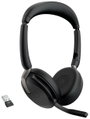 Jabra Evolve2 65 Flex Link380a UC Számítógép On Ear headset Bluetooth® Stereo Fekete Noise Cancellin bélyegkép