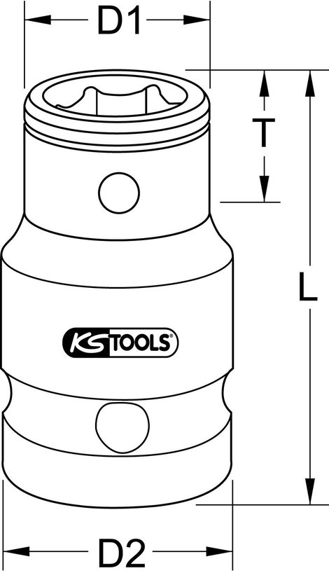 KS Tools 911.4351 9114351 Bit adapter 38 mm 1 db 2. kép