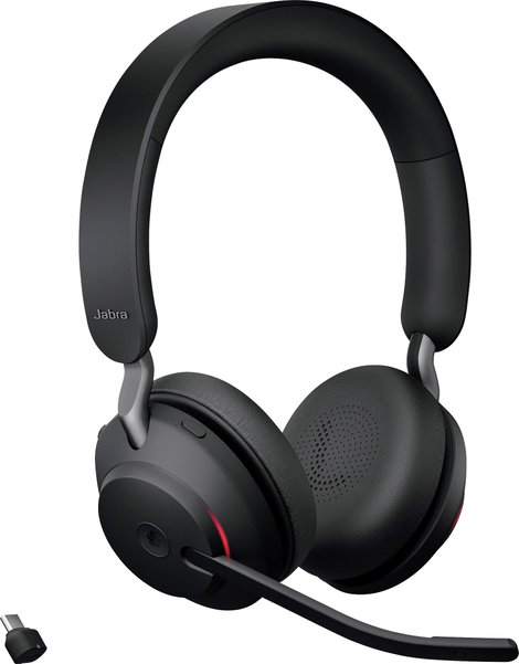 Jabra Evolve2 65 MS Telefon On Ear headset Bluetooth® Stereo Fekete Hangerő szabályozás, Elemtöltés