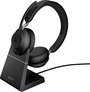 Jabra Evolve2 65 MS Telefon On Ear headset Bluetooth® Stereo Fekete Hangerő szabályozás, Elemtöltés 3. bélyegkép