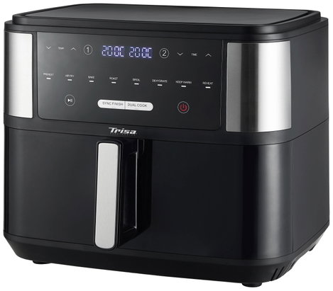 Trisa Crunchy Fry Pro Forrólevegős fritőz 2400 W Fekete