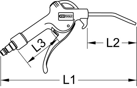 KS Tools 515.1904 Sűrített levegős kifújó pisztoly 6.3 bar 9. kép