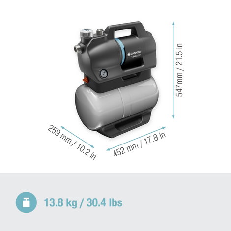 GARDENA 09066-61 Házi vízmű 3900 Silent 230 V 3900 l/óra 2. kép