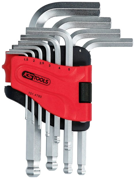 KS Tools 151.4780 Belső hatlap Hajlított csavarhúzó készlet 2. kép