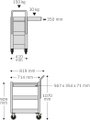 Stahlwille 612 ST 81300612 Műhelykocsi Rögzítő Terhelés (max.): 150 kg 2. bélyegkép