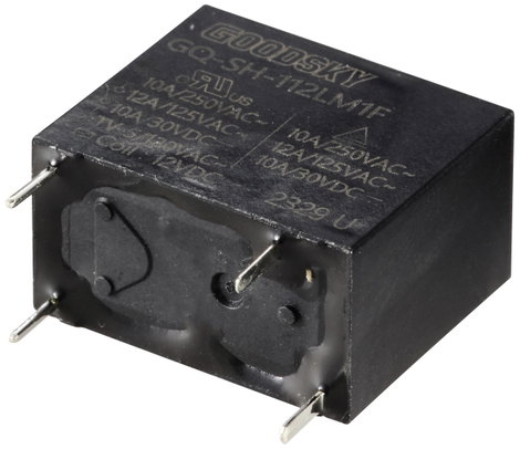 GoodSky GQ-SH-112LM1F Nyák relé 12 V/DC 10 A 1 záró 1 db 2. kép