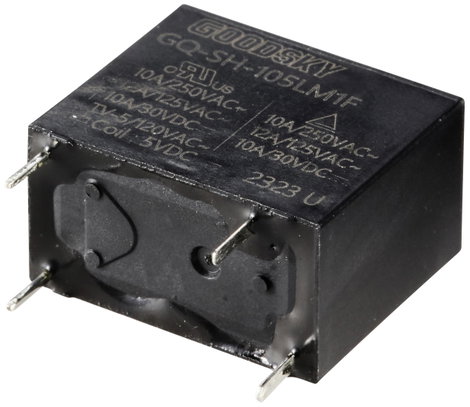 GoodSky GQ-SH-105LM1F Nyák relé 5 V/DC 10 A 1 záró 1 db 2. kép