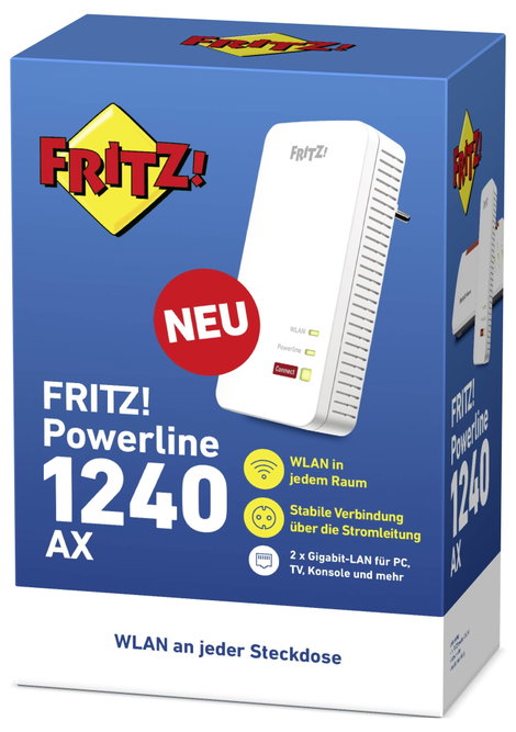 AVM FRITZ!Powerline 1240 AX Powerline önálló adapter 20003023 Powerline 1.2 GBit/s 3. kép