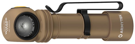 ArmyTek Wizard C2 Pro Sand White LED Kézilámpa Övcsíptetővel Akkuról üzemeltetett 2500 lm 115 g 3. kép