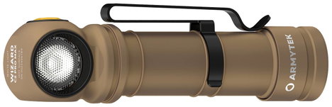 ArmyTek Wizard C2 Pro Max Sand White LED Kézilámpa Övcsíptetővel, Tokkal Akkuról üzemeltetett 4000 l 3. kép