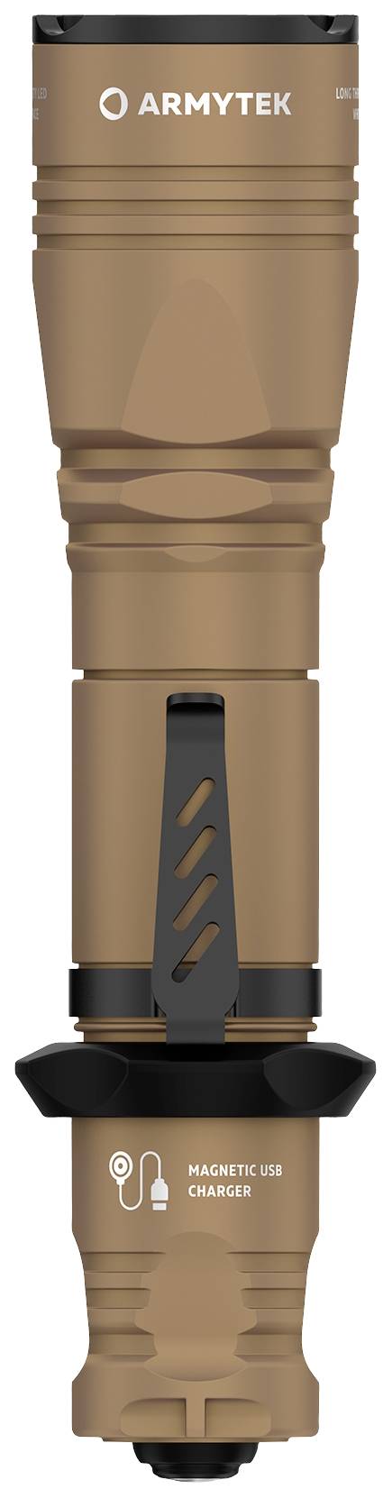 ArmyTek Dobermann Pro Magnet USB Sand Warm LED Kézilámpa Csuklópánt, Tokkal Akkuról üzemeltetett 140 3. kép