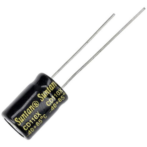Suntan TS13DE1E221MSB040R Elektrolit kondenzátor 3.5 mm 220 µF 25 V 20 % (H x Sz) 12 mm x 8 mm 1 db