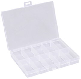 Quadrios 23SA089 Rendszerező doboz (H x Sz x Ma) 13 x 9 x 1.8 cm Rekeszek: 10 fix alsó osztás Tartal