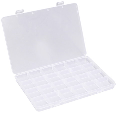 Quadrios 23SA088 Rendszerező doboz (H x Sz x Ma) 19 x 13 x 1.5 cm Rekeszek: 24 fix alsó osztás Tarta