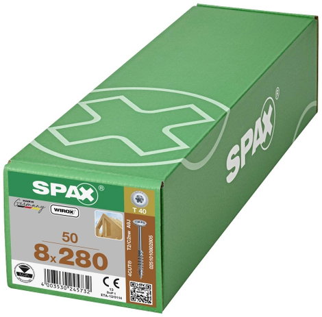 SPAX 0251010802605 Facsavar 8 mm 260 mm #####T-STAR plus Acél #####WIROX 50 db 3. kép