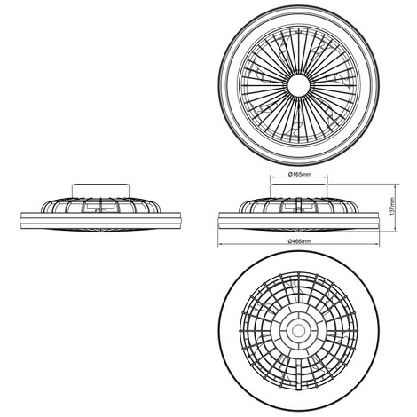 Brilliant G99280/06 Palmero LED-es mennyezeti lámpa LED modul 40 W Fekete 15. kép