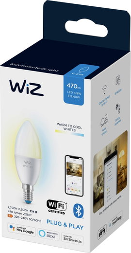 WiZ 8718699787073 LED EEK F (A - G) E14 4.9 W = 40 W Melegfehértől a hidegfehérig Alkalmazás vezérel